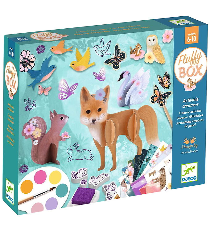 Djeco Kreasæt - 6 Projekter - Fluffy Box Djeco Kreasæt - 6 Projekter - Fluffy Box