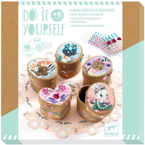 Djeco Kreasæt - DIY - 5 Mini Æsker Djeco Kreasæt - DIY - 5 Mini Æsker