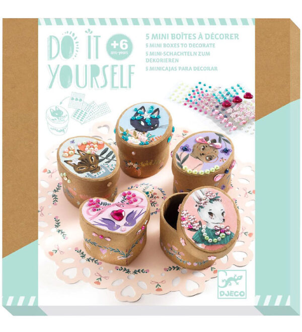 Djeco Kreasæt - DIY - 5 Mini Æsker Djeco Kreasæt - DIY - 5 Mini Æsker