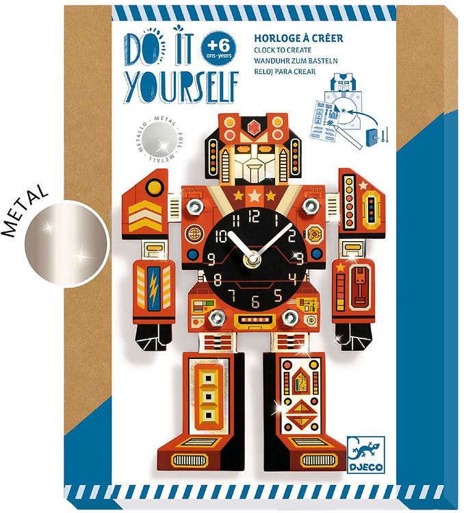 Djeco Kreasæt - DIY Ur - Robotime
