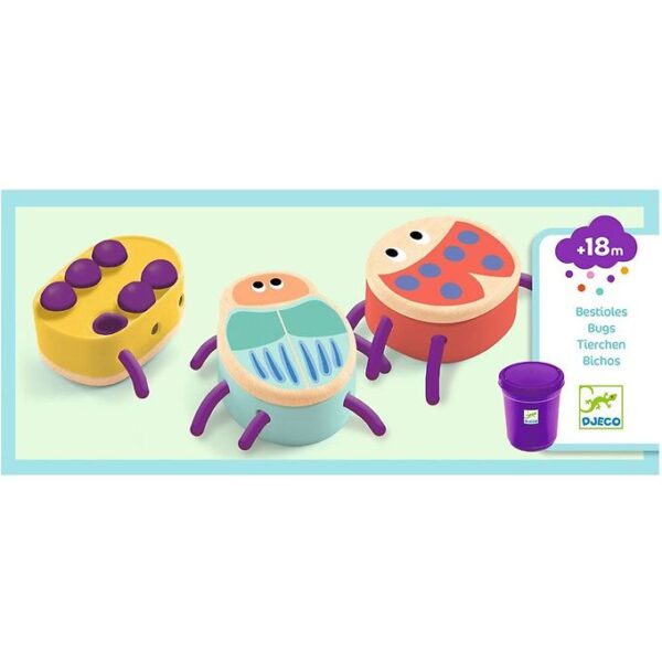 Djeco Kreasæt - Modellervoks Med Form - Insekter