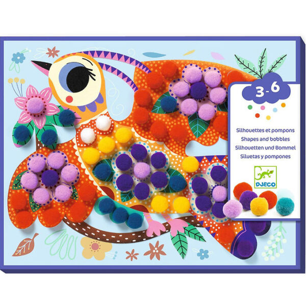 Djeco Kreasæt - POMPOMS Collage - Atelier Pompoms
