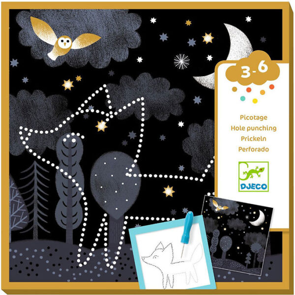 Djeco Kreasæt - Prikning - Dyr