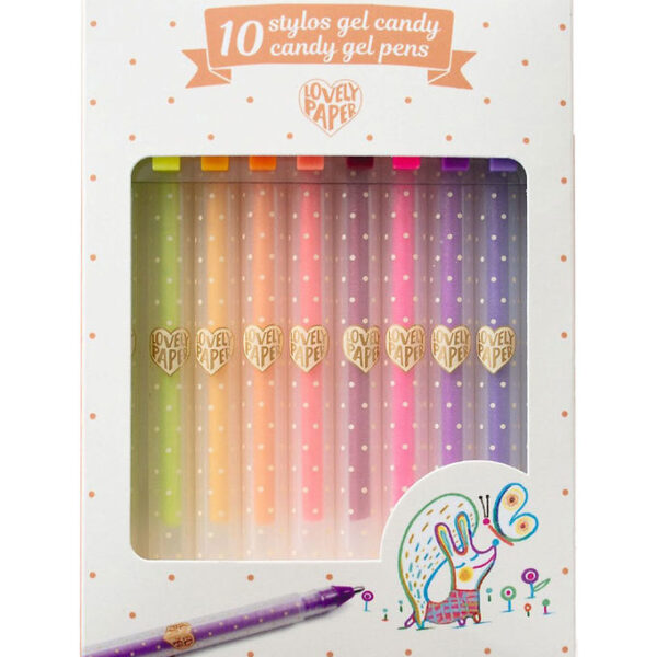 Djeco Kuglepenne - 10 stk. - Candy Gel
