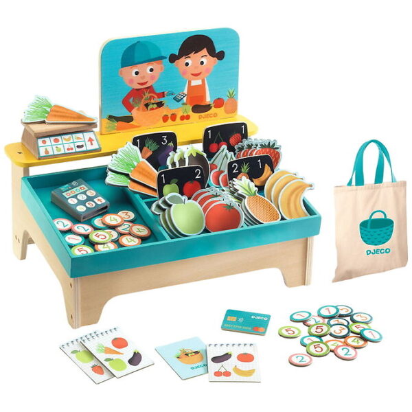 Djeco Lille Markedsbod - Træ - Léa & Milo