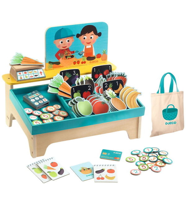 Djeco Lille Markedsbod - Træ - Léa & Milo Djeco Lille Markedsbod - Træ - Léa & Milo