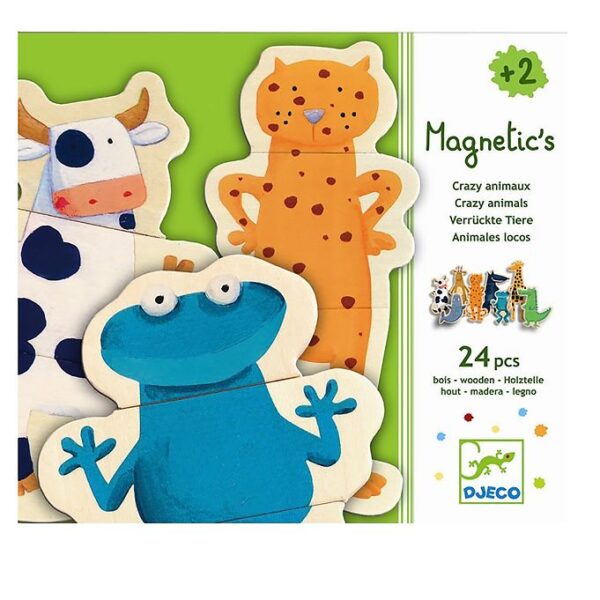Djeco Magneter - 24 stk. - Træ - Crazy
