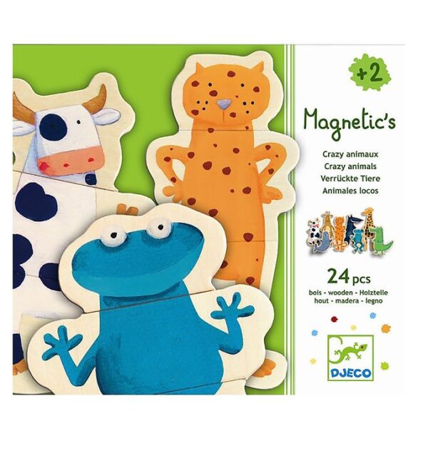Djeco Magneter - 24 stk. - Træ - Crazy