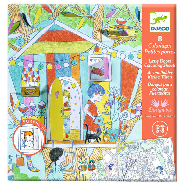 Djeco Maleark m. Små Døre - Les Cabanes De Nina