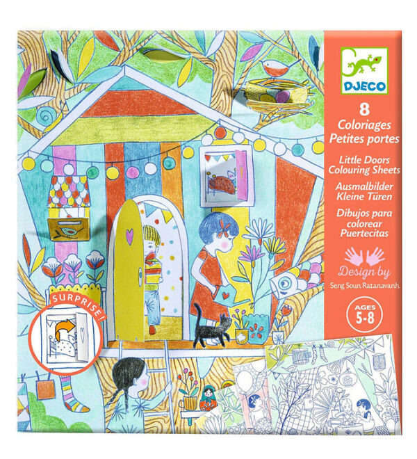 Djeco Maleark m. Små Døre - Les Cabanes De Nina