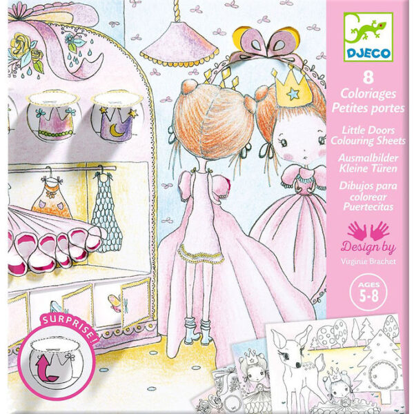 Djeco Maleark m. Små Døre - Les Petites De Pupi