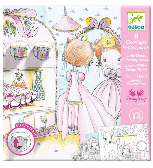 Djeco Maleark m. Små Døre - Les Petites De Pupi