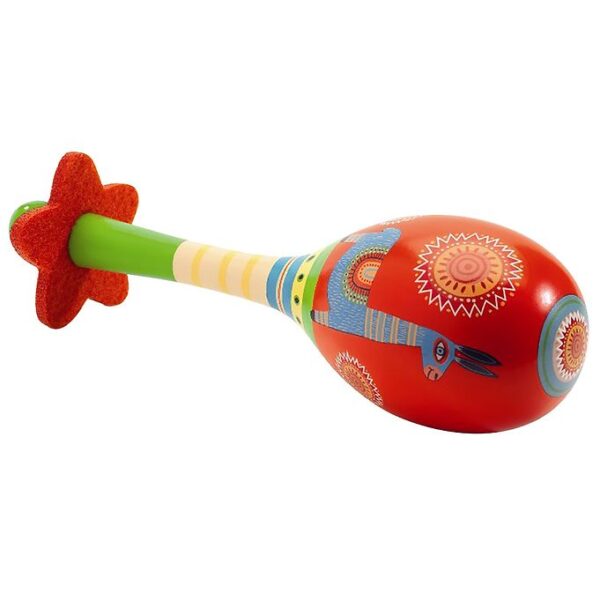 Djeco Maraca - 17 cm - Rød