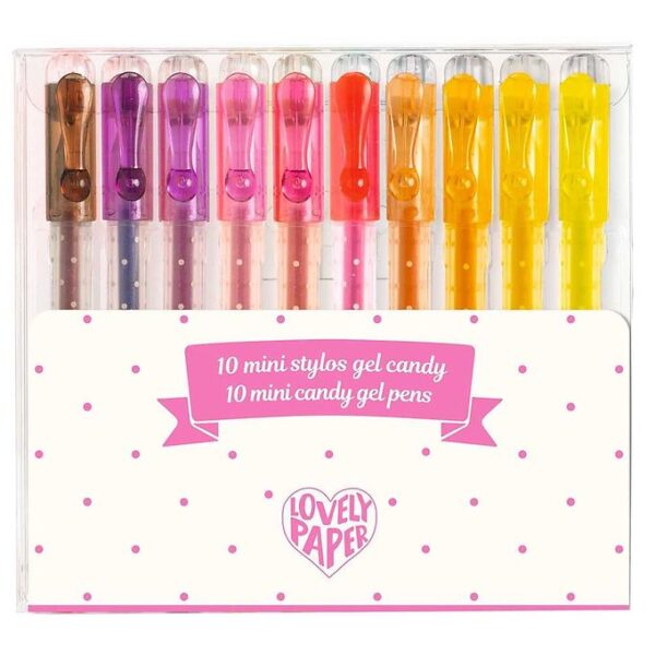 Djeco Mini Kuglepenne - 10 stk. - Gel - Candy