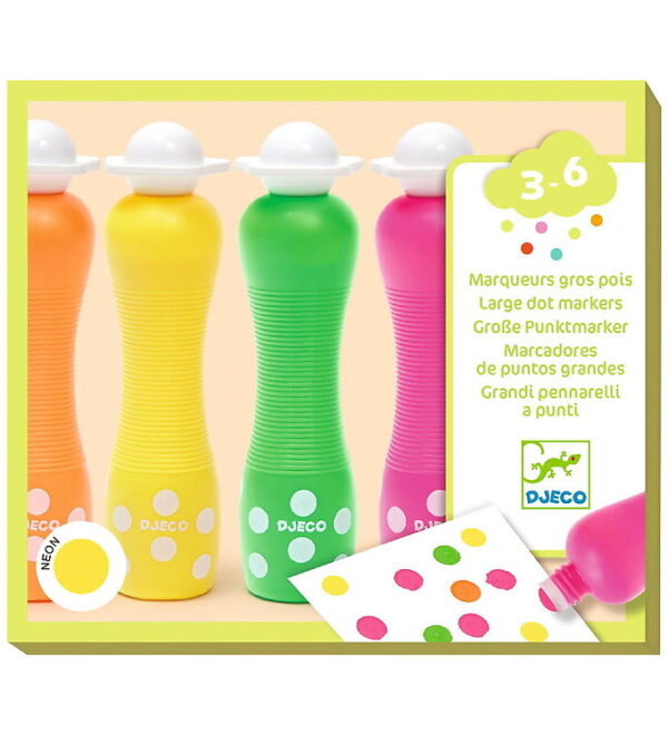 Djeco Prikmarkører - 4 stk. - Neon
