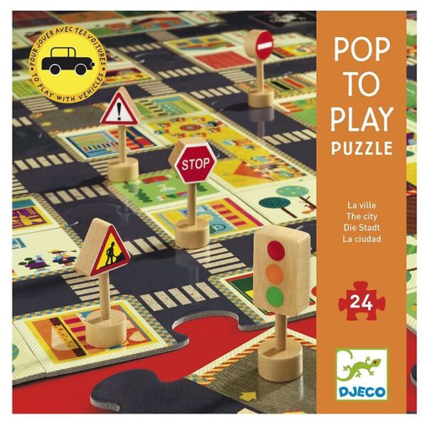 Djeco Puslespil - 24 Brikker - Byen