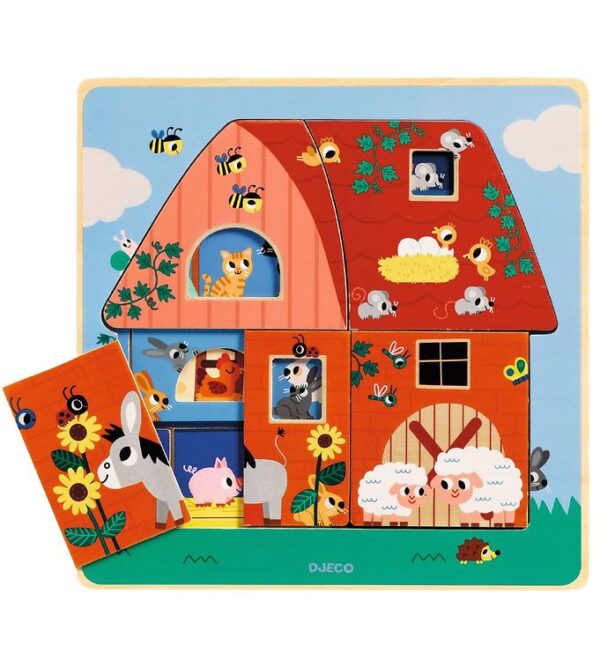 Djeco Puslespil - 3-lag - Hos Moo