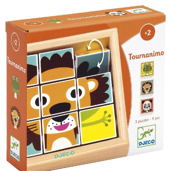 Djeco Puslespil - 9 Brikker - Dyr