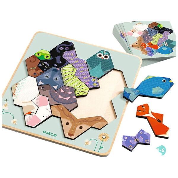 Djeco Puslespil - Formanimo - 14 Brikker