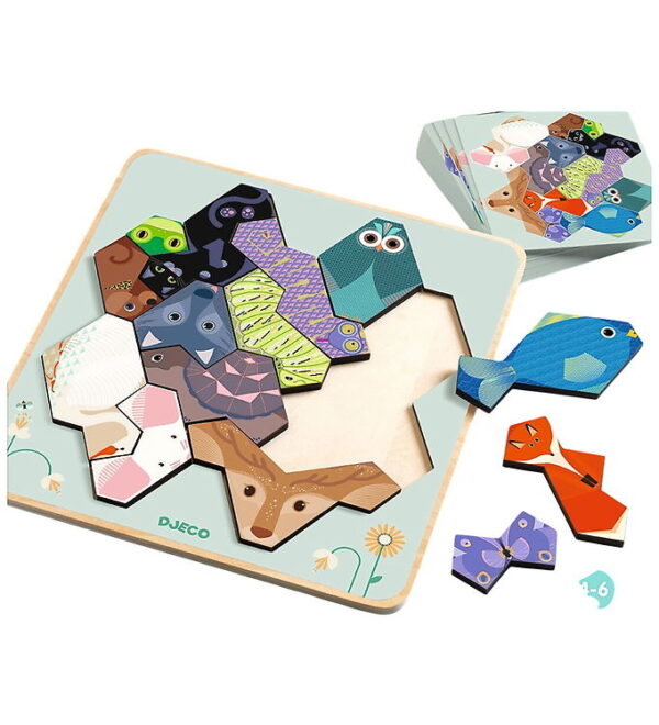 Djeco Puslespil - Formanimo - 14 Brikker