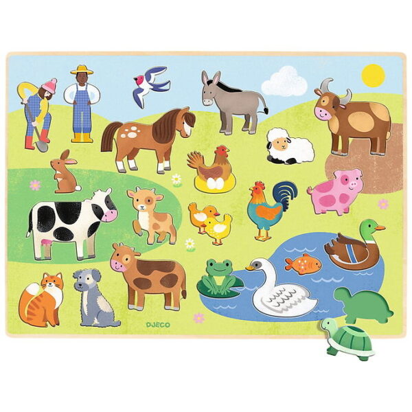 Djeco Puslespil - Puzzlo Campo - 22 Brikker