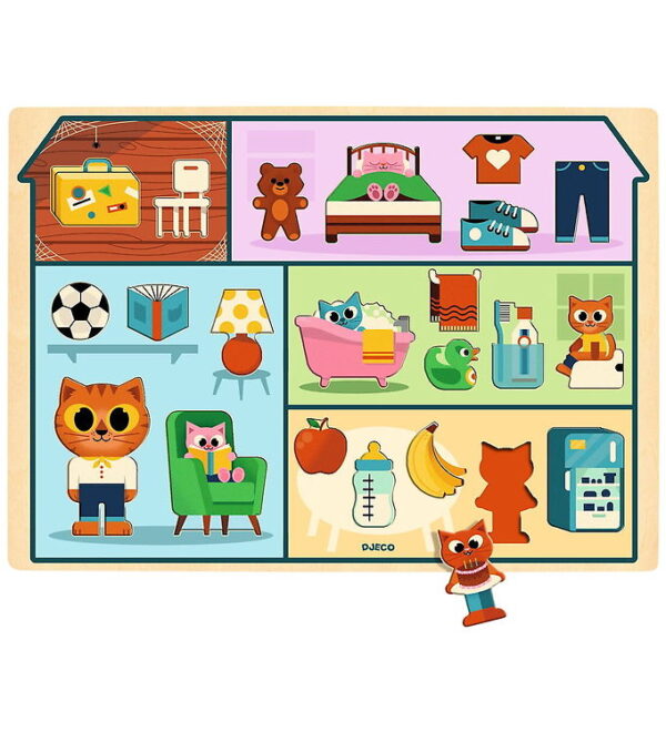 Djeco Puslespil - Puzzlo House - 22 Brikker