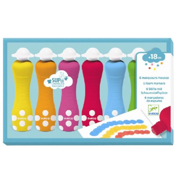 Djeco Skumtuscher - 6 stk. - Multifarvet