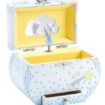 Djeco Smykkeskrin m. Musik - 14,5x14,5x9,5 cm - Enhjørningernes