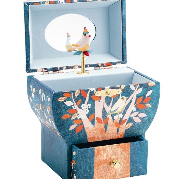 Djeco Smykkeskrin m. Musik - 16,5x13,5x10 cm - Poetisk Træ