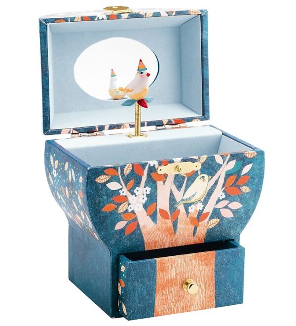Djeco Smykkeskrin m. Musik - 16,5x13,5x10 cm - Poetisk Træ