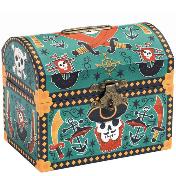 Djeco Sparebøsse - 10x12 cm - Pirater