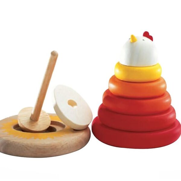 Djeco Stablelegetøj - Høne - Rød/Orange