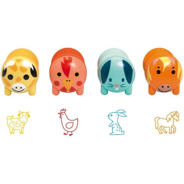 Djeco Stempelsæt - 4-Pak - Farm Animals