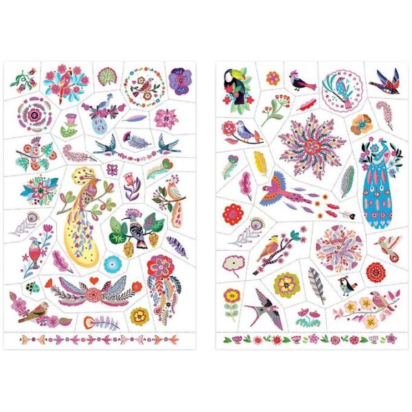 Djeco Tatoveringer - 50+ - Bright Birds