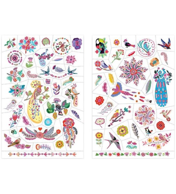 Djeco Tatoveringer - 50+ - Bright Birds
