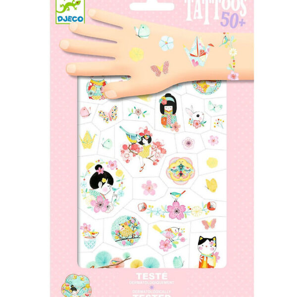 Djeco Tatoveringer - Sakura - 50+ Tatoveringer