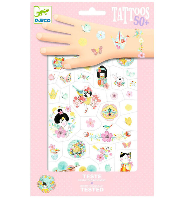 Djeco Tatoveringer - Sakura - 50+ Tatoveringer