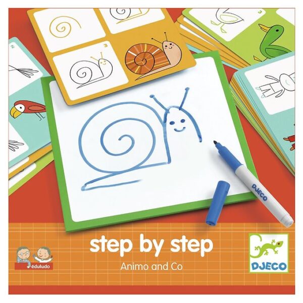 Djeco Tegnetavle - Lær at Tegne - Dyrevenner