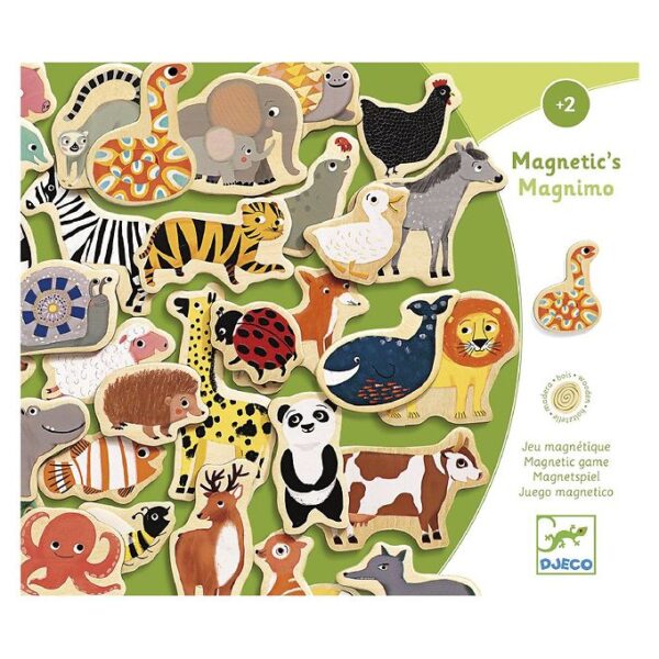 Djeco Træmagneter - 36 stk. - Dyr
