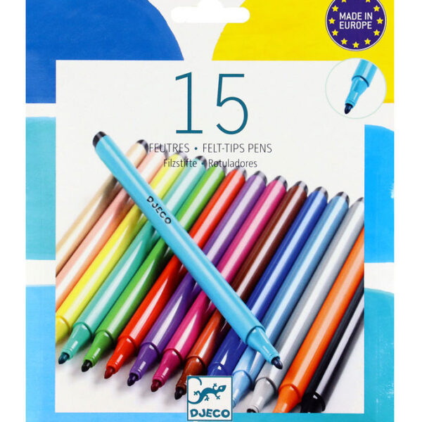 Djeco Tuscher - 15 stk. - Multifarver