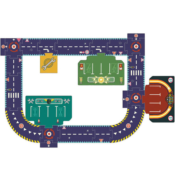 Djeco Vejpuslespil - 24 Brikker - Crazy Motors Djeco Vejpuslespil - 24 Brikker - Crazy Motors