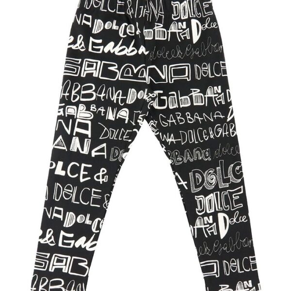 Dolce & Gabbana Leggings - DG Next - Sort m. AOP Logo
