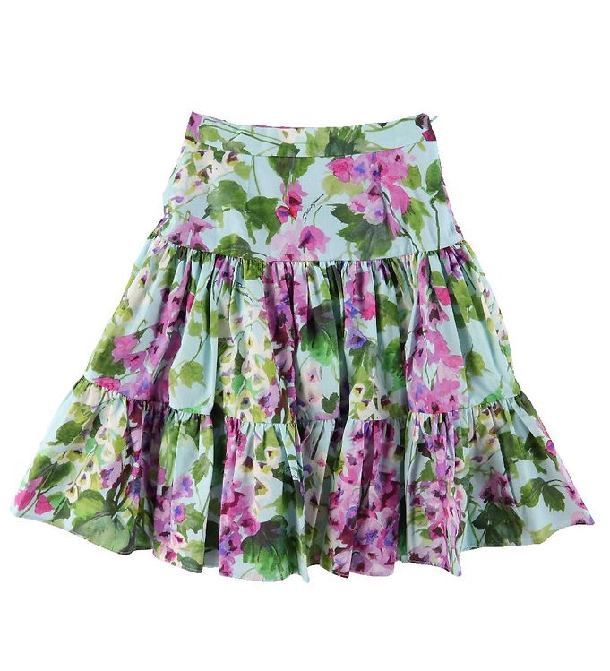 Dolce & Gabbana Nederdel - Renaissance - Blå/Rosablomstret
