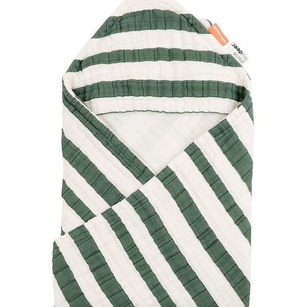 Done By Deer Babyhåndklæde - 70x70 cm - Stripes Green