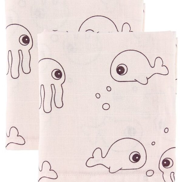 Done By Deer Babysvøb - 120x120 - 2 stk - Sea Friends - Pudder