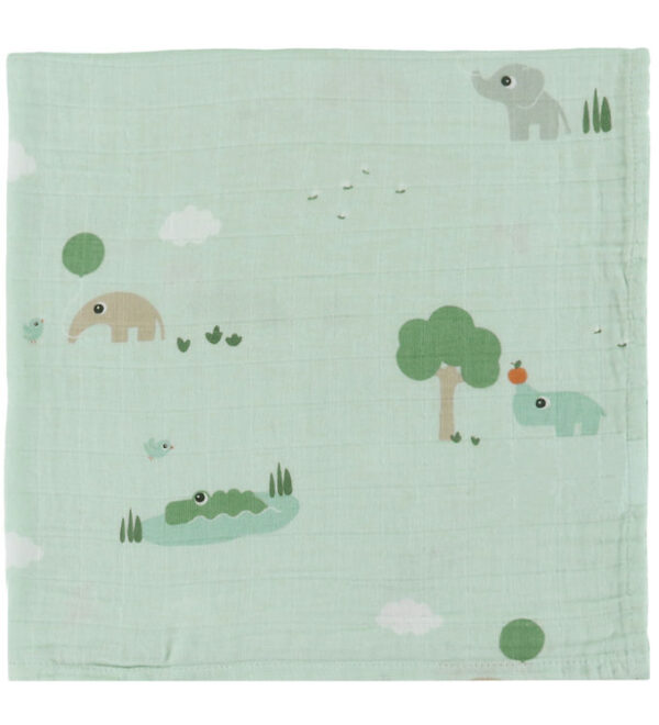 Done By Deer Babysvøb - Musselin - 120x120 cm - Playground - Blå