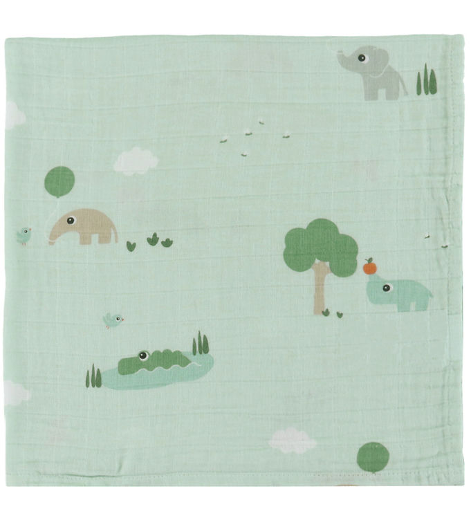 Done By Deer Babysvøb - Musselin - 120x120 cm - Playground - Blå