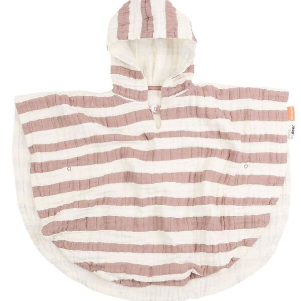 Done By Deer Badeponcho - 68x50 cm - Stripes Powder