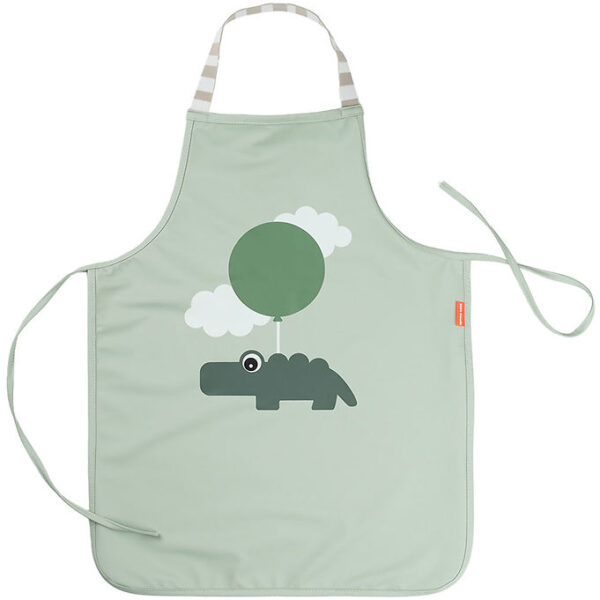 Done By Deer Forklæde - PU - Happy Clouds - Grøn