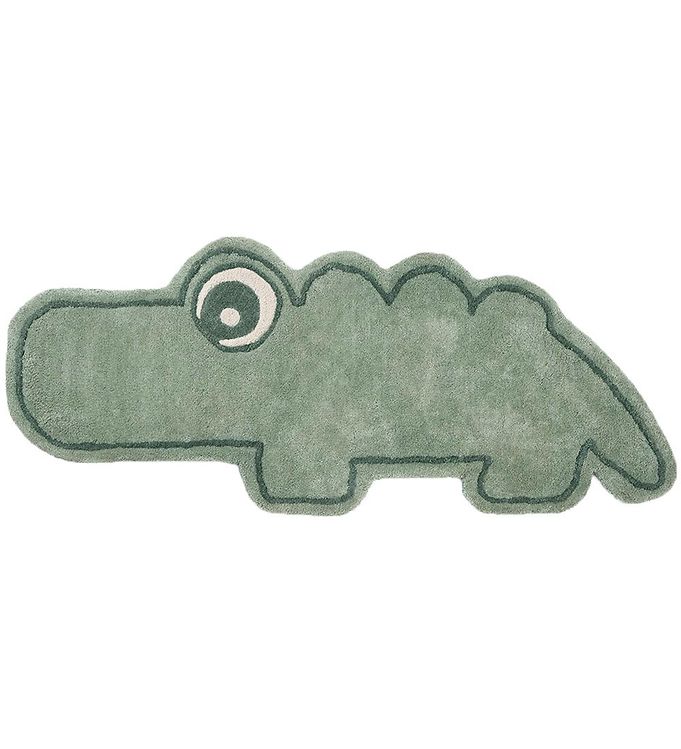 Done By Deer Gulvtæppe - 110x46 cm - Croco Green